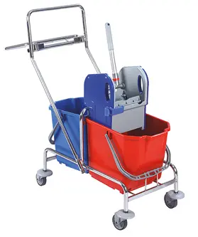 UVD 2/25 - úklidový vozík, dvojitý, 2x25 l